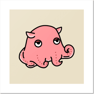 cute flapjack octopus cartoon drawing design Posters and Art